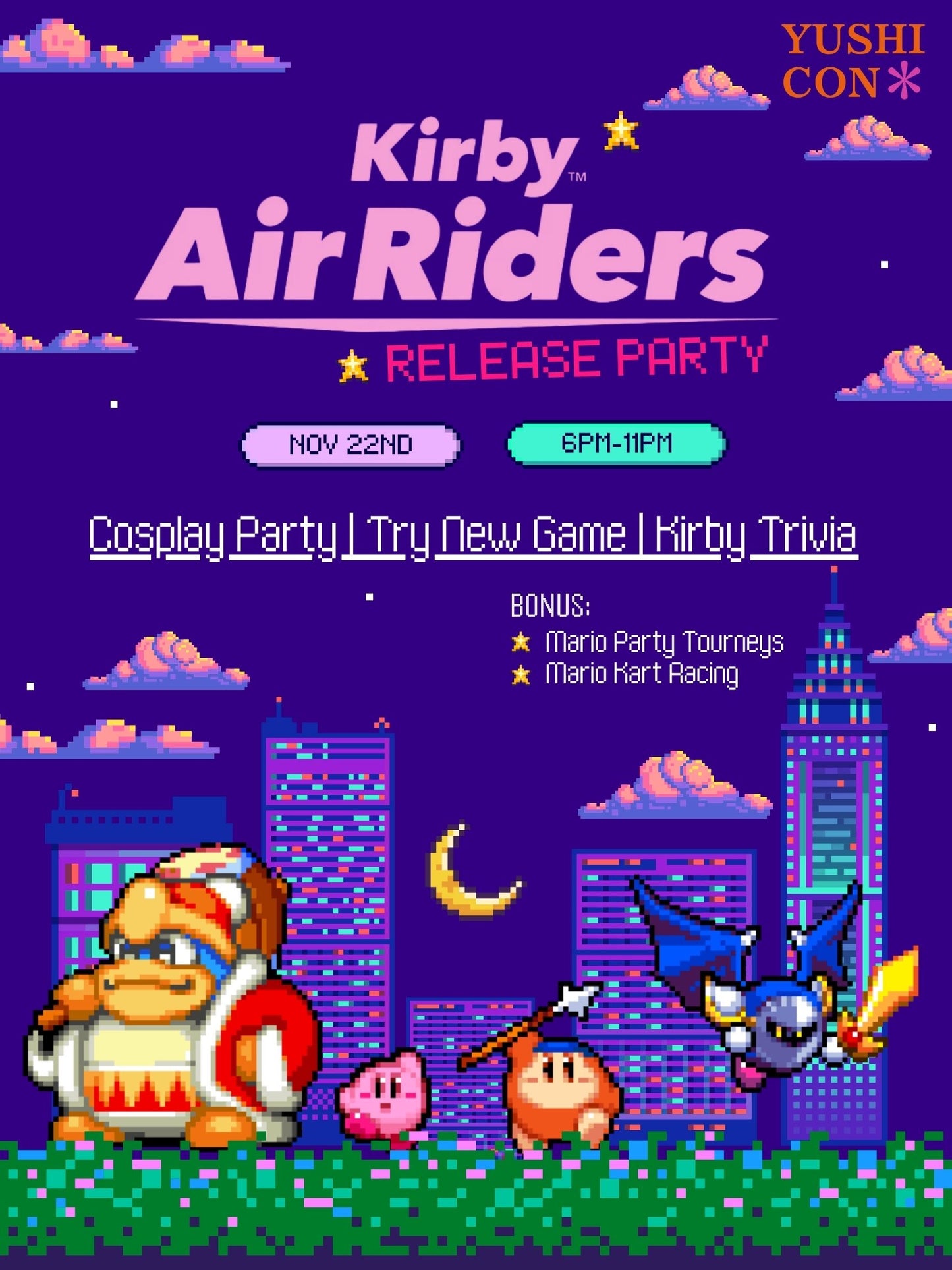 Kirby Air Riders Release Day Party (11/22)