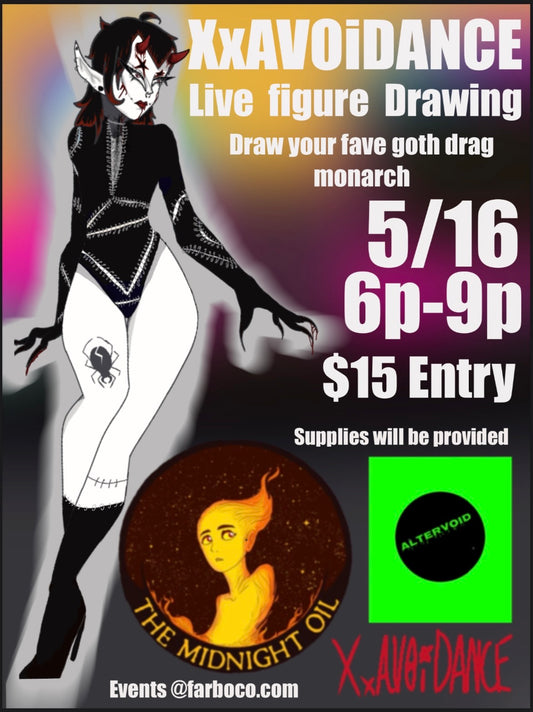 Drag Life Drawing Workshop with XxAVOiDANCE (5/16)