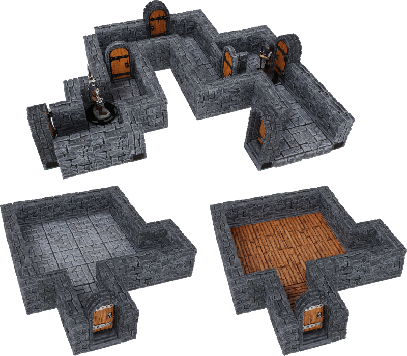 WarLock Tiles: Thick Dungeon Walls (1-inch)